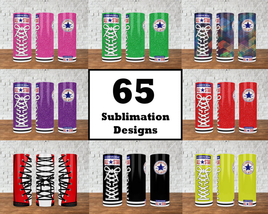 Sublimation Digital Bundle 20oz Skinny Tumbler Png, Sneaker Shoe ...